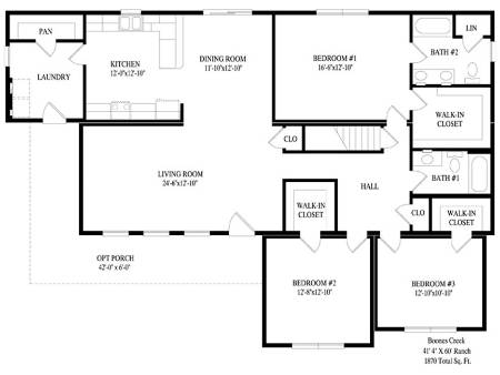 Boones Creek Modular Home Floor Plan